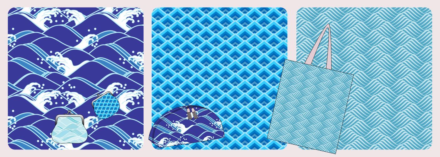 第一商品#數位印花 手作布料 日式海浪紋樣